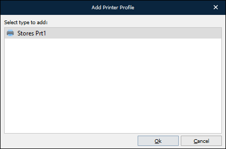 The Add Printer Profile window.